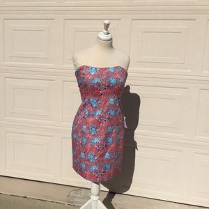 Kaeli Smith Strapless Blue Crab Dress NWT